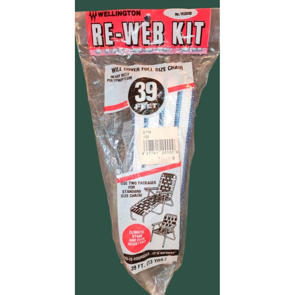 Wellington Chair Re-Web Kit 39 Feet Heavy Duty Polypropylene Outdoor Furniture